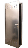 Drzwi stalowe La Porta “80” z 1-ej blachy z wentylacją w górnej i dolnej części